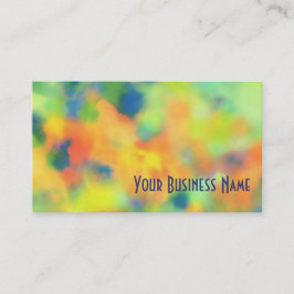 Oranje, blauw groen Abstract Visitekaartje