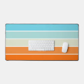 Oranje Blauw Groen Kleurenblokstrepen met Naam Bureaumat (Keyboard & Muis)