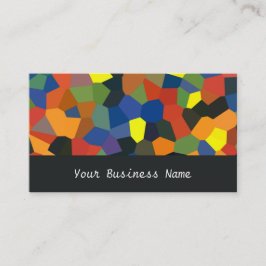 Oranje, blauw, groen, zwart Abstract Visitekaartje