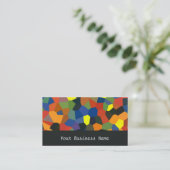 Oranje, blauw, groen, zwart Abstract Visitekaartje (Staand voorkant)