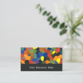 Oranje, blauw, groen, zwart Abstract Visitekaartje (Staand voorkant)