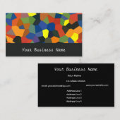 Oranje, blauw, groen, zwart Abstract Visitekaartje (Voorkant / Achterkant)