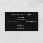 Oranje, blauw, groen, zwart Abstract Visitekaartje (Achterkant)