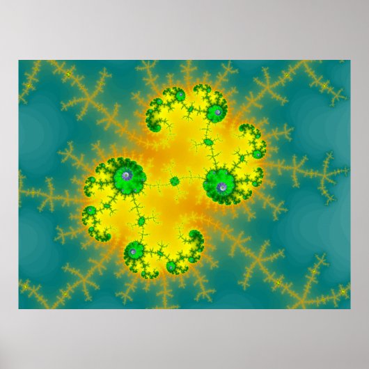 Oranje/blauw Julia (afdrukken) Poster (Voorkant)