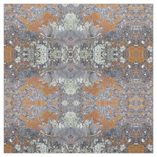 Oranje blauw model Stone Fabric Pattern Stof (Swatch)