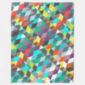 Oranje blauw modern Mint Abstract driehoekspatroon Fleece Deken (Voorkant)