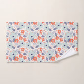 Oranje & blauw modern ventilatorpatroon bad handdoek (Handdoek)