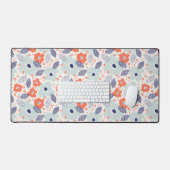 Oranje & blauw modern ventilatorpatroon bureaumat (Keyboard & Muis)