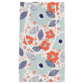 Oranje & blauw modern ventilatorpatroon klein cadeauzakje (Voorkant)