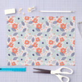 Oranje & blauw modern ventilatorpatroon tissuepapier (Craft)