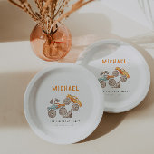 Oranje Blauw Monster Trucks Party Borden Papieren Bordje