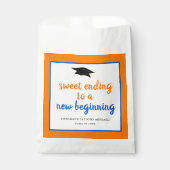Oranje blauw, nieuw begin Afstuderen, draagtas Bedankzakje (Voorkant)
