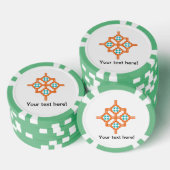 Oranje blauw ornament poker chips (Opstapeling)