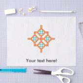 Oranje blauw ornament tissuepapier (Craft)