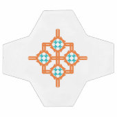 Oranje blauw ornament voetbal (Enkel)