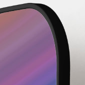 Oranje Blauw Paarse Streepjespatroon met Naam Pickleball Paddle (Links Detail)