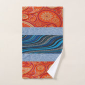 Oranje blauw rood badkamer handdoek sets (Handdoek)