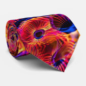 ORANJE BLAUW ROOD GEEL ZWART MEERKLEURIGE STROPDAS (Opgerold)