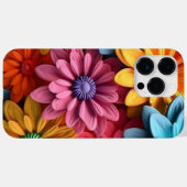 ORANJE BLAUW ROZE WIT 3-D LOOK BLOEMEN Case-Mate iPhone CASE (Achterkant (horizontaal))
