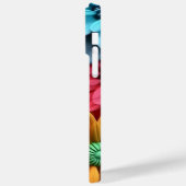 ORANJE BLAUW ROZE WIT 3-D LOOK BLOEMEN Case-Mate iPhone CASE (Achterkant / Links)