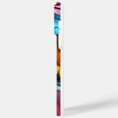 ORANJE BLAUW ROZE WIT 3-D LOOK BLOEMEN Case-Mate iPhone CASE (Achterkant / Links)