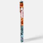 ORANJE BLAUW ROZE WIT 3-D LOOK BLOEMEN Case-Mate iPhone CASE (Achterkant / Links)