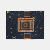 oranje blauw-sterren maatdeken fleece deken (Voorkant (Horizontaal))