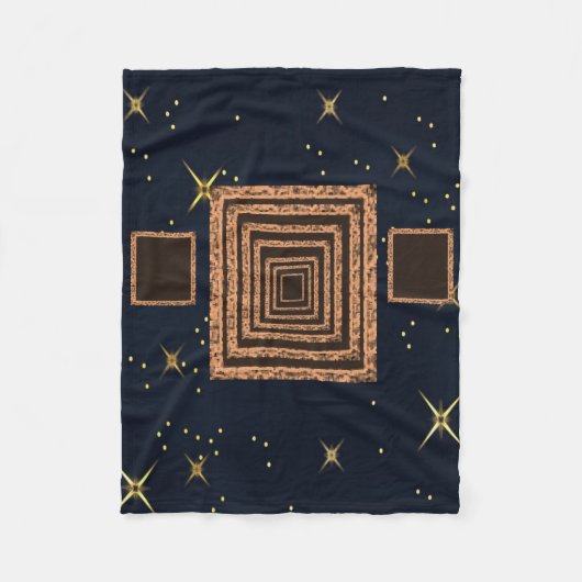 oranje blauw-sterren maatdeken fleece deken (Voorkant)