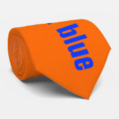 oranje & blauw stropdas (Opgerold)