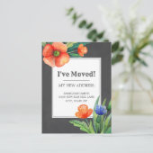 Oranje blauw ventilator zwart Chalkboard wijziging Briefkaart (Staand voorkant)