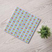 Oranje blauw visschool tegeltje