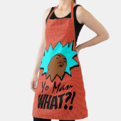 oranje blauw "Yo" Man Wat u wilt Mok-hotlines Schort (Insitu)