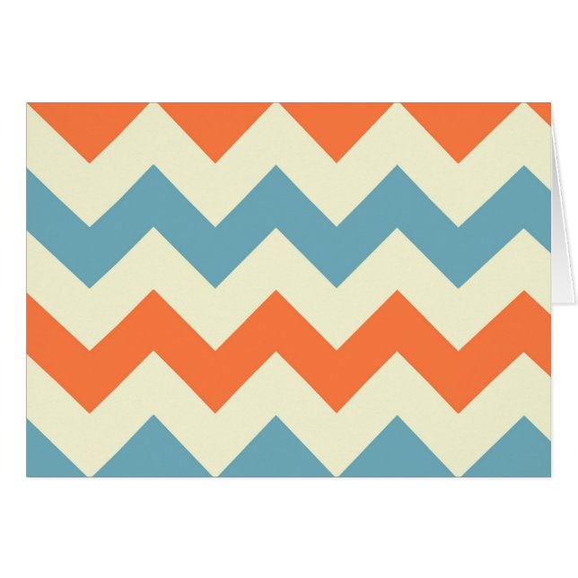 Oranje blauw zigzag-zigzagpatroon (Voorkant Horizontaal)