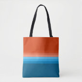 Oranje blauwe aanvullende kleurenstripper Canvas t Tote Bag (Voorkant)