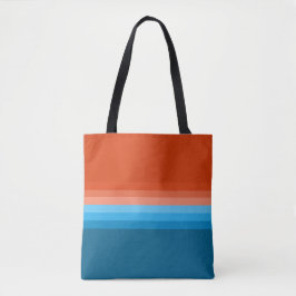 Oranje blauwe aanvullende kleurenstripper Canvas t Tote Bag
