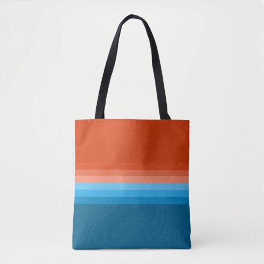 Oranje blauwe aanvullende kleurenstripper Canvas t Tote Bag (Voorkant)