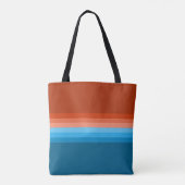 Oranje blauwe aanvullende kleurenstripper Canvas t Tote Bag (Achterkant)