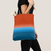 Oranje blauwe aanvullende kleurenstripper Canvas t Tote Bag (Dichtbij)