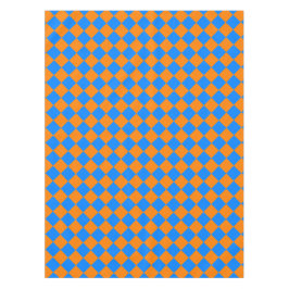 Oranje Blauwe Checker Diamant Patroon Tafelkleed