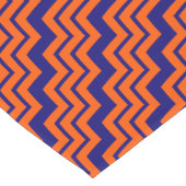 Oranje Blauwe Chevron Zigzag Ontwerp  Korte Tafelloper (Hoek)