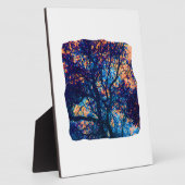 Oranje blauwe eikenboom Abstracte tak Fotoplaat (Zijkant)