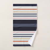 Oranje, blauwe en roze strepen bad handdoek (Handdoek)