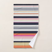 Oranje, blauwe en roze strepen bad handdoek (Handdoek)