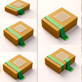 Oranje & Blauwe Geometrische Diamantpatroon Behang Sticker