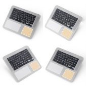 Oranje & Blauwe Geometrische Diamantpatroon Behang Sticker