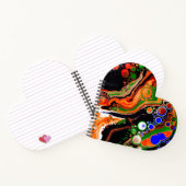 Oranje, blauwe, groene, zwarte digitale vloeiende notitieboek (Binnen)