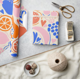 Oranje Blauwe Groenten Cadeaupapier