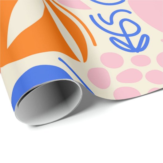 Oranje Blauwe Groenten Cadeaupapier (Rol Hoek)