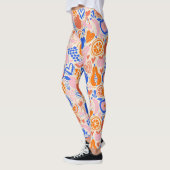 Oranje Blauwe Groenten Leggings (Links)