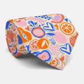 Oranje Blauwe Groenten Stropdas (Opgerold)